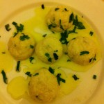 Ricotta balls with parsley and EVOO