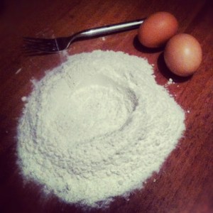 Step one- Pasta fatta in casa