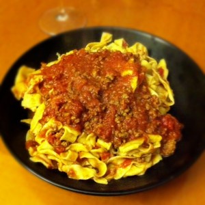 Tagliatelle fate a mano con Ragu