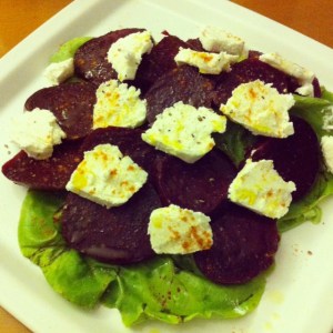 Beets and goat cheese